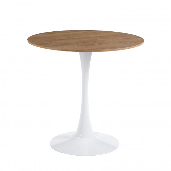 Matbord ek/vit Ø80 cm - Astrid Matbord ek/vit Ø80 cm - Astrid