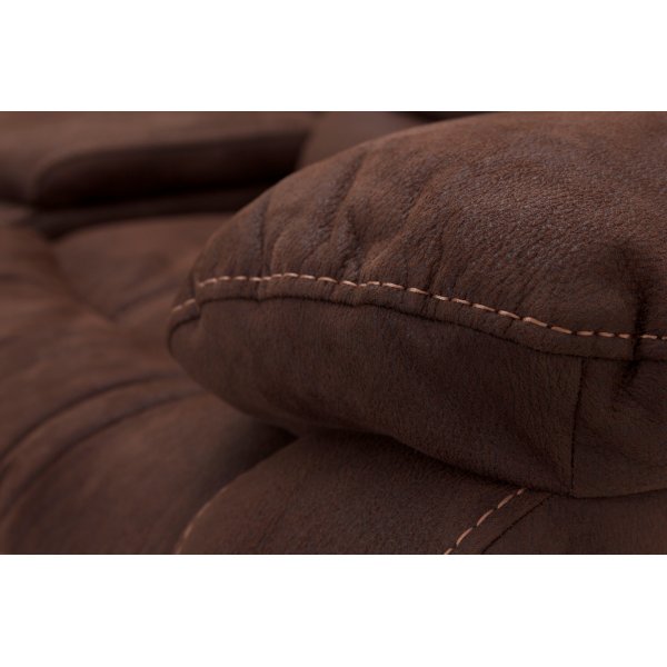 Kensington elektrisk hörnsoffa med ställbart nackstöd - Brun Kensington elektrisk hörnsoffa med ställbart nackstöd - Brun