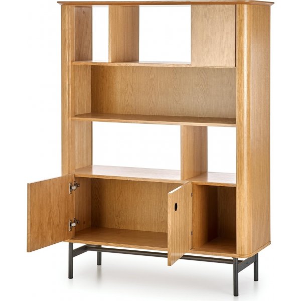 Bibliothèque Giga 117 cm - Chêne/noir Bibliothèque Giga 117 cm - Chêne/noir