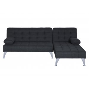 Bäddsoffa grå med divan 198 cm Bäddsoffa grå med divan 198 cm