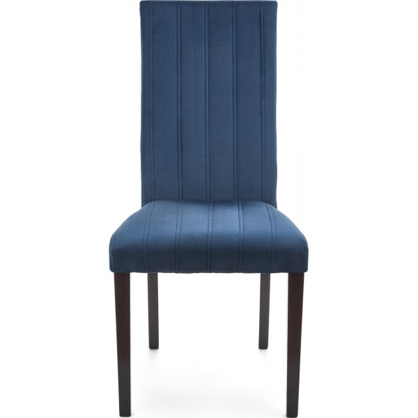 Chaise Heather - Velours bleu marine et noir