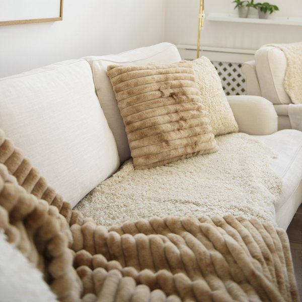 Stripy pl�d Toffee - 120 x 180 cm