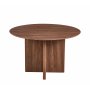 Crossby runt matbord Ø120 cm - Mörk bruntbetsad ek Crossby runt matbord Ø120 cm - Mörk bruntbetsad ek