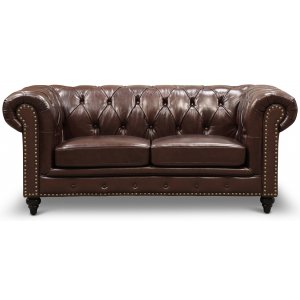 Brackley Chesterfield 2-sits soffa i läder - Chesterfieldsoffor, Soffor