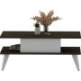 Table basse Beta - Noyer/blanc