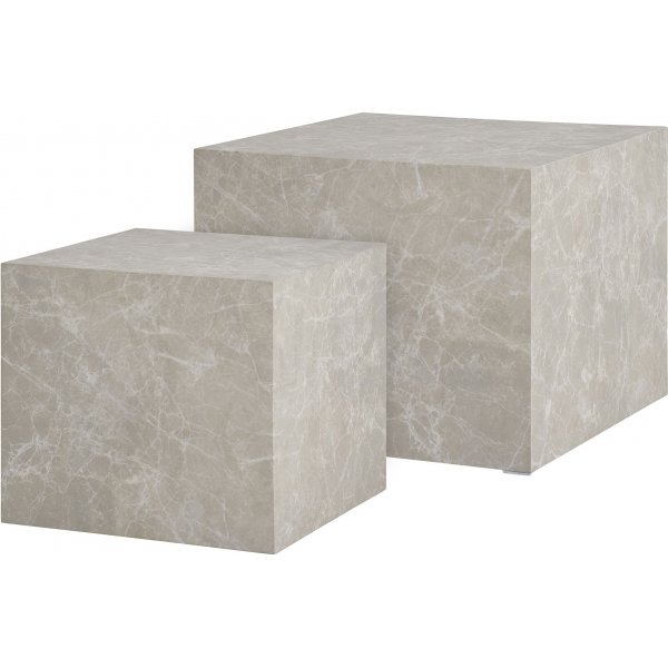 Ensemble de table basse Prague - Aspect marbre Ensemble de table basse Prague - Aspect marbre