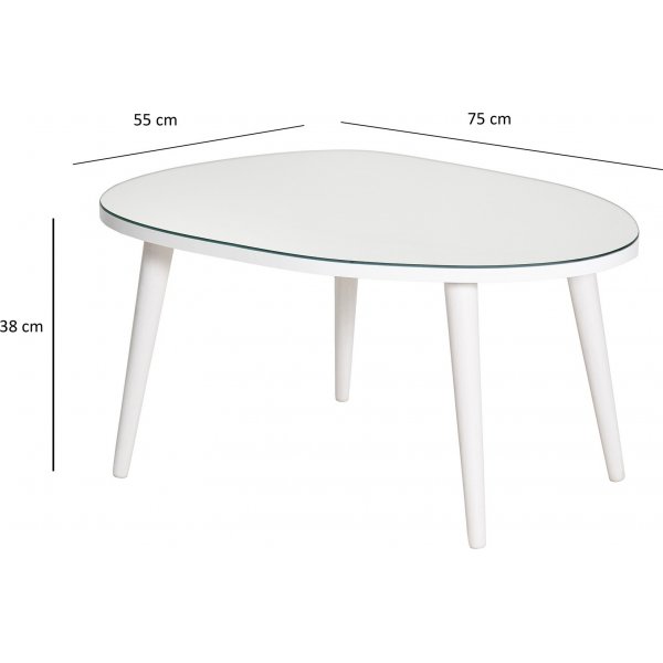Table basse Gusto 75 x 55 cm - Blanc