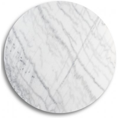SOHO matbord i marmor 105 cm - Borstat aluminium / Ljus marmor