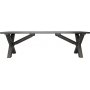 Scottsdale sittbnk 140 cm - Shabby Chic Gr + Textilskydd fr mbler