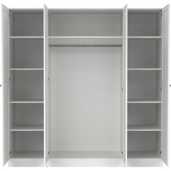 Armoire Billund à 4 portes - Blanc Armoire Billund à 4 portes - Blanc