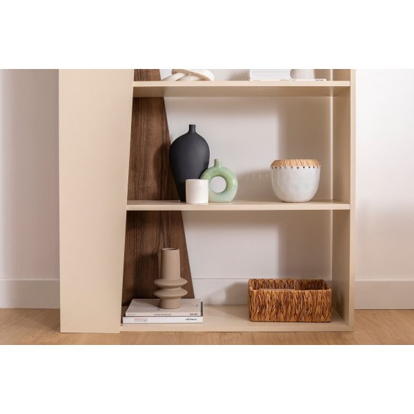 Bibliothque Clark - Noyer/beige