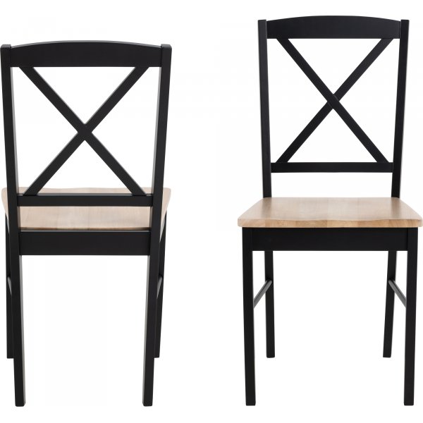 Elvira matstol - Vitpigmenterad/svart