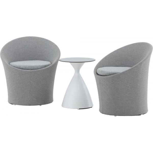 Groupe lounge Spoga - Gris/Blanc Groupe lounge Spoga - Gris/Blanc