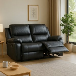 Reclinersoffa 2-sits i svart konstläder Enjoy Chicago Reclinersoffa 2-sits i svart konstläder Enjoy Chicago