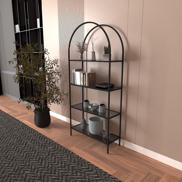 Bibliothque Mona 80 x 30 x 175 cm - Noir