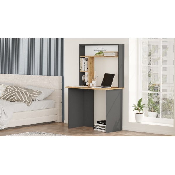 Bureau Bernt 148,6 x 90 cm - Pin/anthracite Bureau Bernt 148,6 x 90 cm - Pin/anthracite
