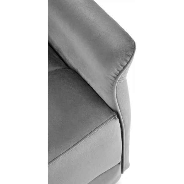 Fauteuil inclinable électrique Semir avec USB - velours gris Fauteuil inclinable électrique Semir avec USB - velours gris