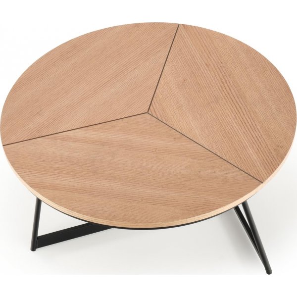 Table basse Polos 80 cm - Chne/noir