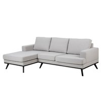 Ventura soffa - Ljusgrå/svart - Vänster Ventura soffa - Ljusgrå/svart - Vänster