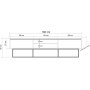 Quantum Silva mediabnk 180 cm - Furu/svart
