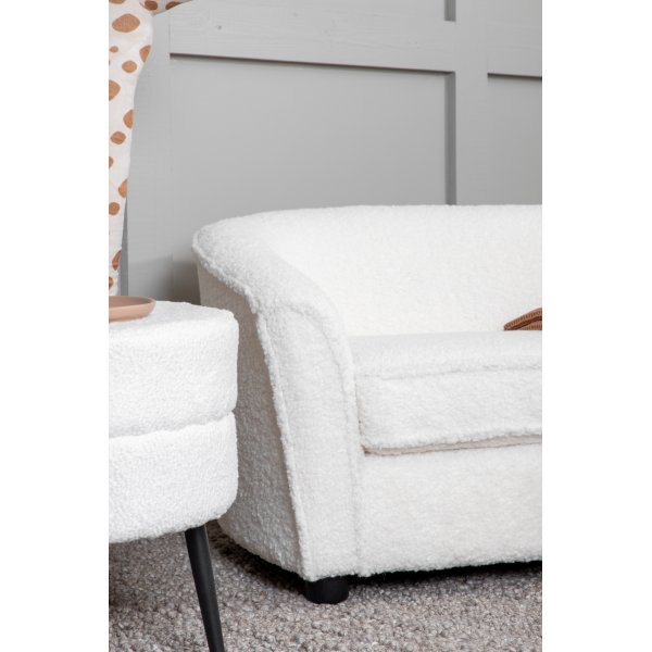 Canap enfant Moon - Teddy blanc