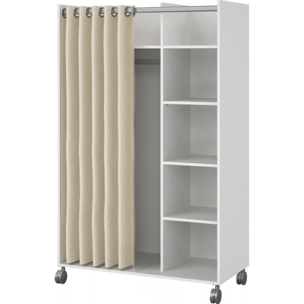 Armoire Lola - Blanc/beige