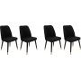 Matstolar 4 stycken - Svart/guld