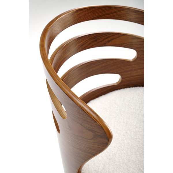 Tabouret de bar Pelican 109 - Crème/noyer Tabouret de bar Pelican 109 - Crème/noyer