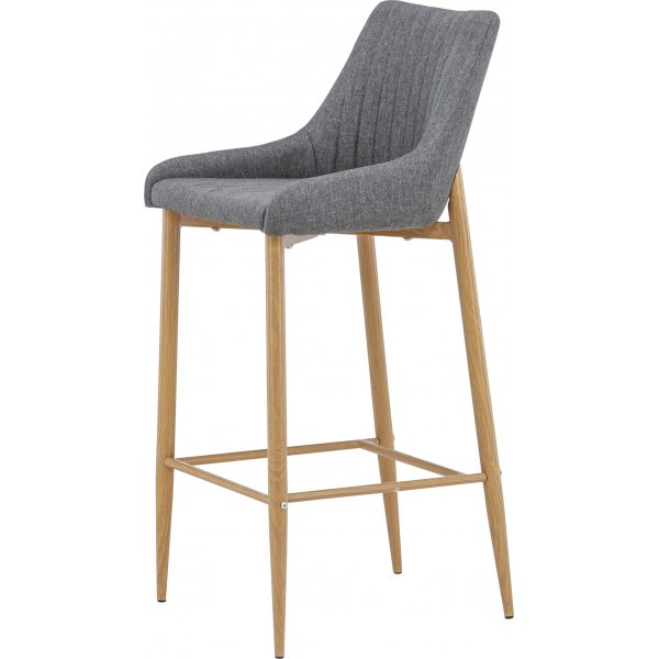 Tabouret de bar Argon - Imitation/gris Tabouret de bar Argon - Imitation/gris