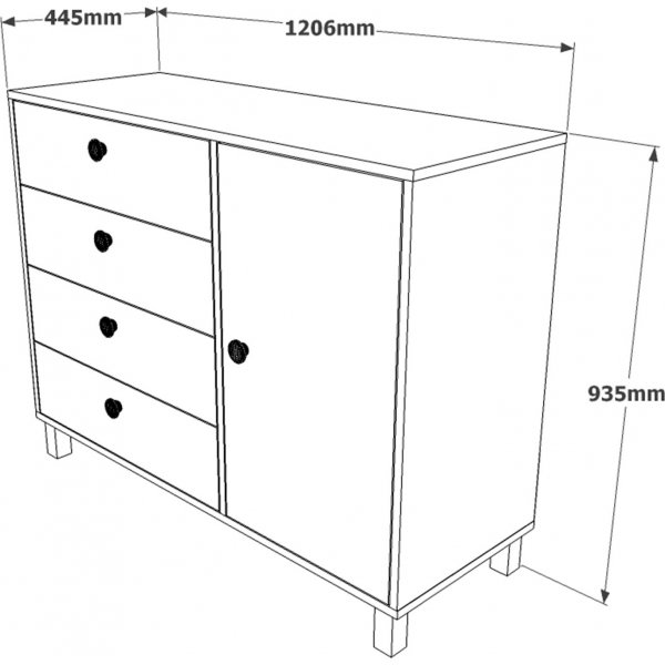 Vilamo byr 81 - Furu/svart