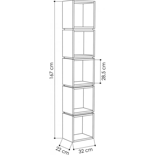 Bibliothèque Multi - Chêne/blanc Bibliothèque Multi - Chêne/blanc
