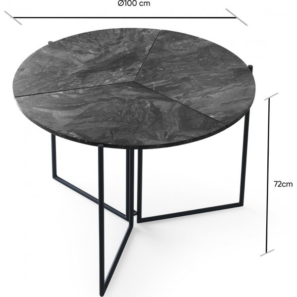 Table à manger Yara 100 cm - Anthracite Table à manger Yara 100 cm - Anthracite