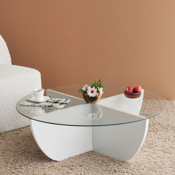 Table basse Lily Ø90 cm - Blanc Table basse Lily Ø90 cm - Blanc