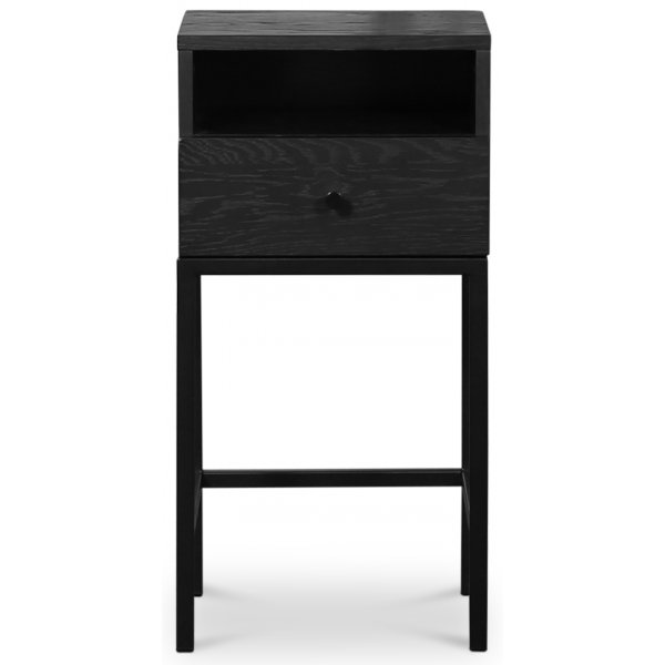 Stilo V.2 sngbord med lda svartbetsad ek