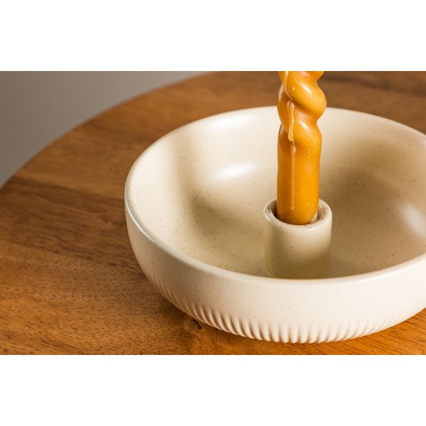 Bougeoir Posh 18 x 6 cm - Beige/Noir Bougeoir Posh 18 x 6 cm - Beige/Noir