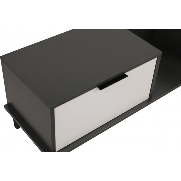 Ibiza TV-b�nk - Vit/antracit