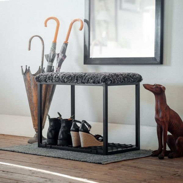 Palle sittbänk Mörkgrå/svart - 60 x 35 x 50 cm Palle sittbänk Mörkgrå/svart - 60 x 35 x 50 cm