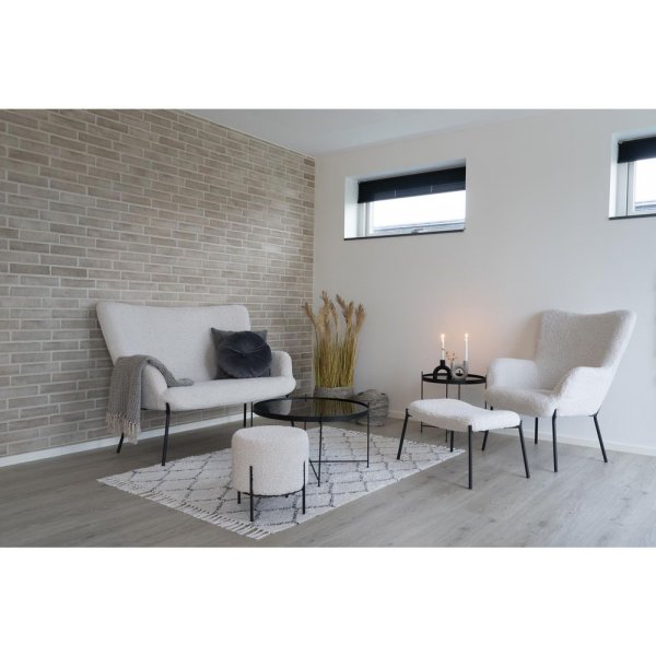 Fauteuil Glasgow - Blanc/noir Fauteuil Glasgow - Blanc/noir