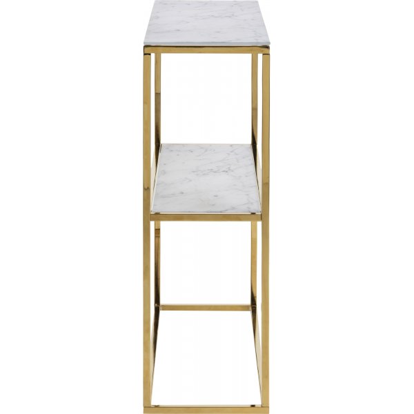 Alisma consoletafel 79,5 cm - Wit marmer/goud