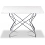 Terrazzo soffbord 75x75cm - Bianco Terrazzo & underrede Star krom
