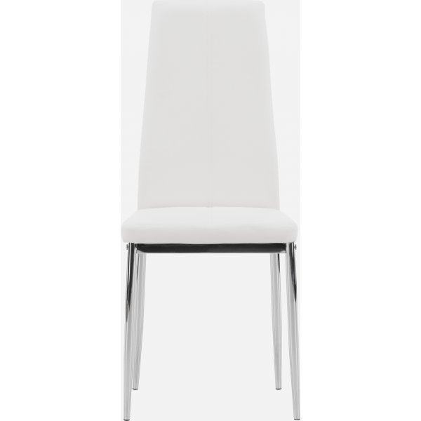 Chaise de salle à manger Losange - Argent/blanc Chaise de salle à manger Losange - Argent/blanc