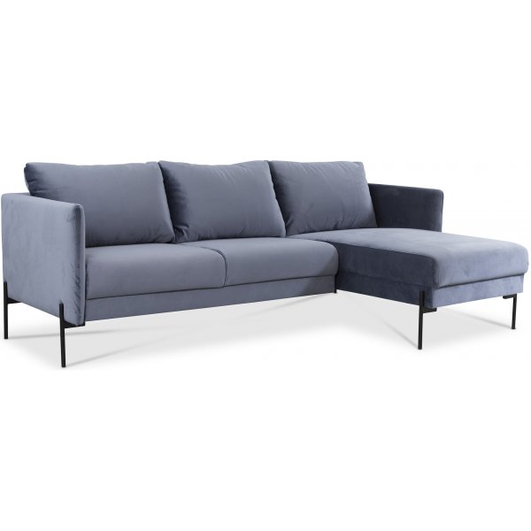 Kingsley divansoffa sammet - Ljusbl�