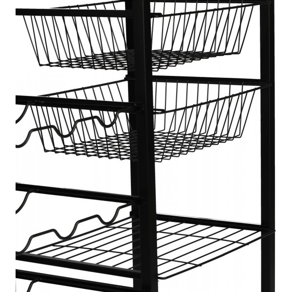 Etagère de cuisine Laney - Pin/noir Etagère de cuisine Laney - Pin/noir