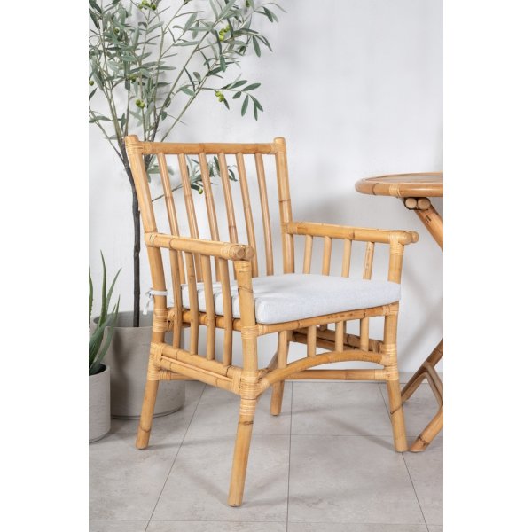 Groupe de repas extrieur Cane avec 2 chaises Cane - Naturel/Beige Sable