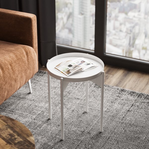 Vela soffbord Ø44 cm - Vit Vela soffbord Ø44 cm - Vit