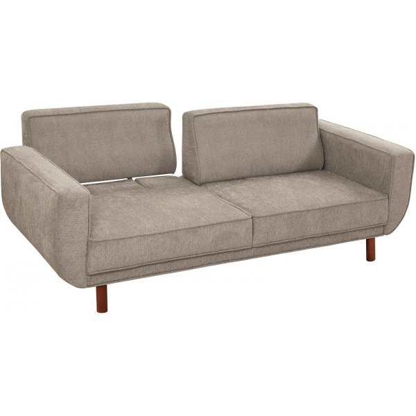 Canapé lit Berjer 3 places - Gris/noyer Canapé lit Berjer 3 places - Gris/noyer