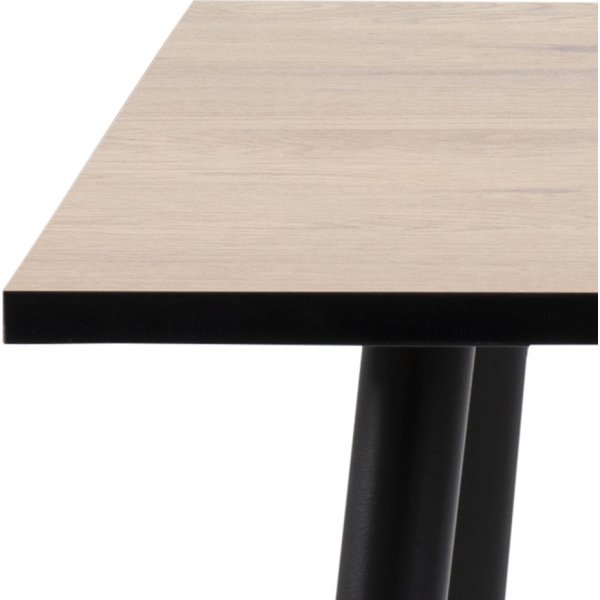 Table  manger Wilma 80 cm - Chne/noir