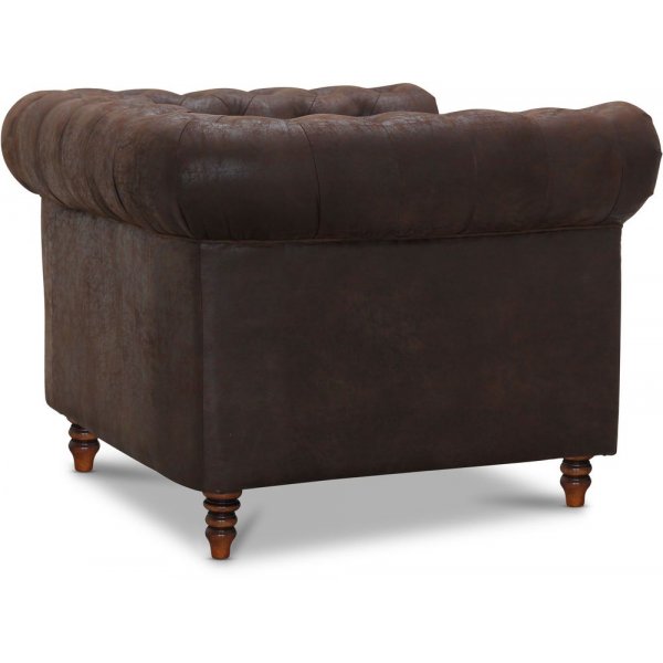 Fauteuil Chesterfield Cambridge - Tissu vintage
