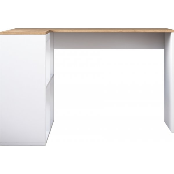 Bureau d\\\'angle Haylie 120x50 cm - Chêne/blanc Bureau d\\\'angle Haylie 120x50 cm - Chêne/blanc