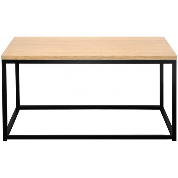 Table basse Natalie 87x47 - Placage chne pigment blanc